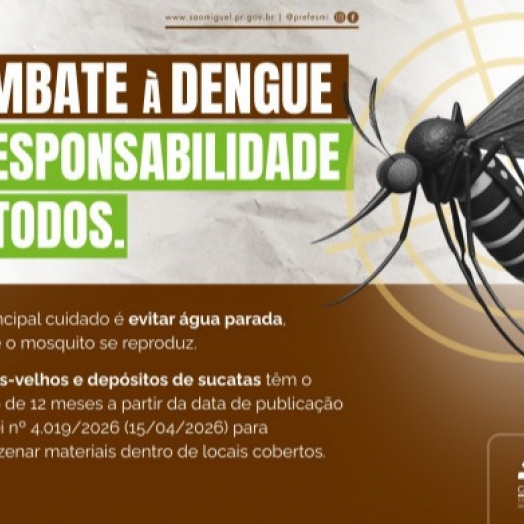 Governo Municipal de SMI reforça regras para prevenção da dengue e orienta comerciantes e população