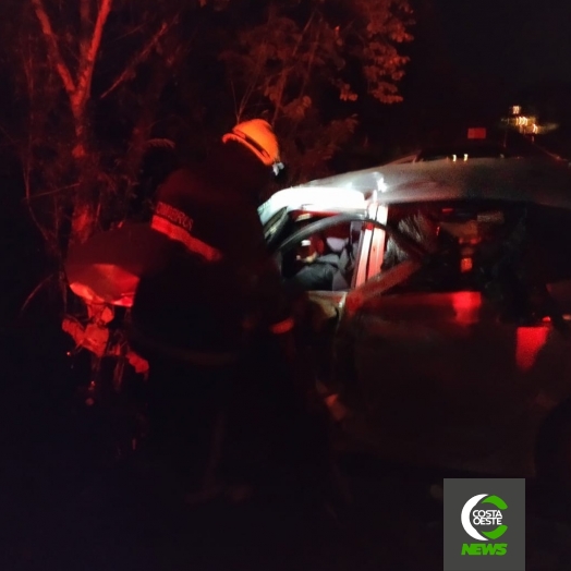 Grave acidente envolvendo três veículos na PR 495 em Medianeira