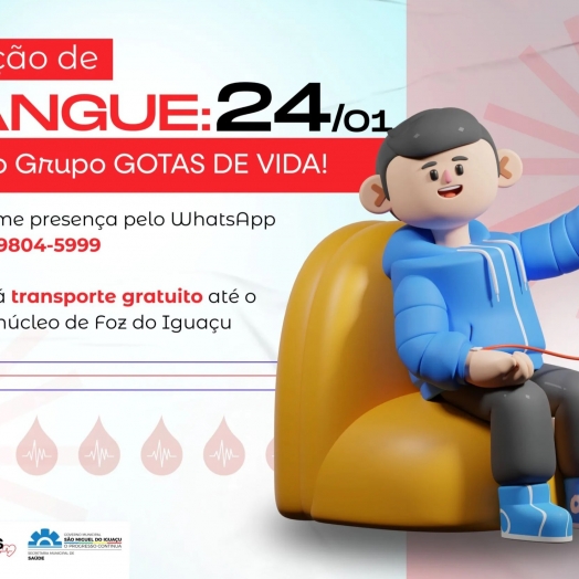 Grupo Gotas de Vida convida comunidade para a primeira doação de sangue de 2026 neste sábado (24)