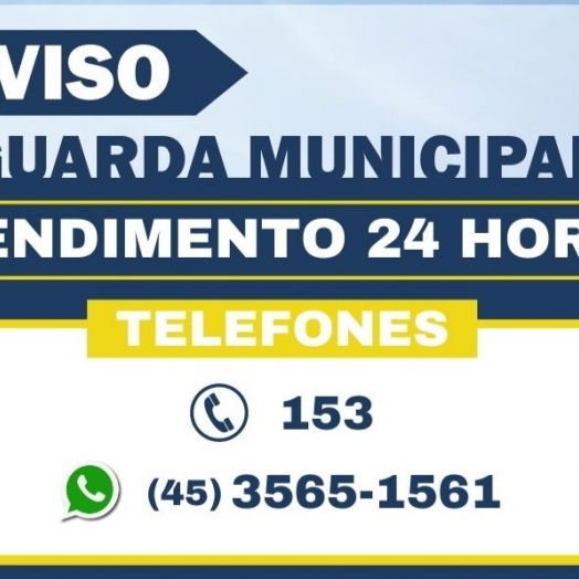 Guarda Municipal volta a atender 24 horas por dia e passa a receber solicitações via WhatsApp