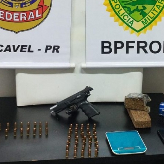 Homem é preso por tráfico de drogas e posse ilegal de arma de fogo em Santa Helena