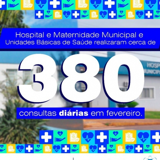 Hospital e Maternidade Municipal e UBSs realizaram cerca de 380 consultas diárias em fevereiro