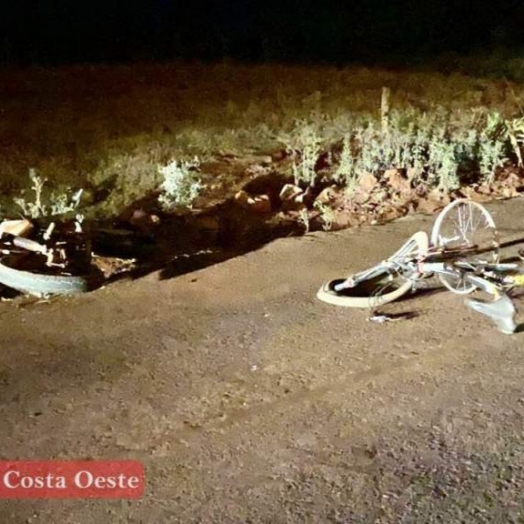 Idoso morre em acidente envolvendo bicicleta e moto em São Miguel do Iguaçu