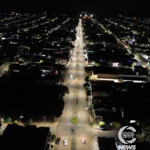 Iluminação em Led muda aspecto urbano da cidade e interior de Santa Helena