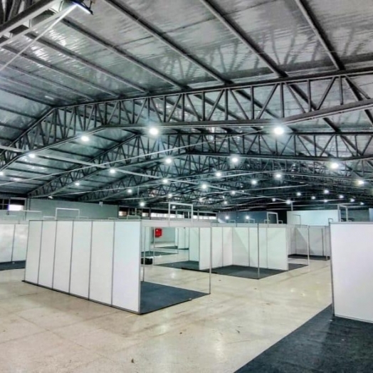Inicia montagem de estruturas para a Expo Santa Helena 2025