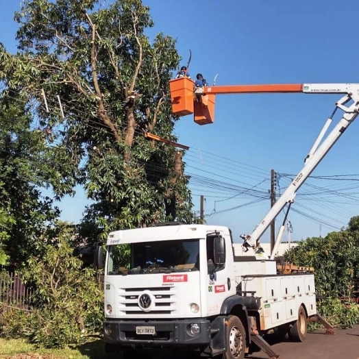 Iniciada a poda de árvores no perímetro urbano de São Miguel do Iguaçu