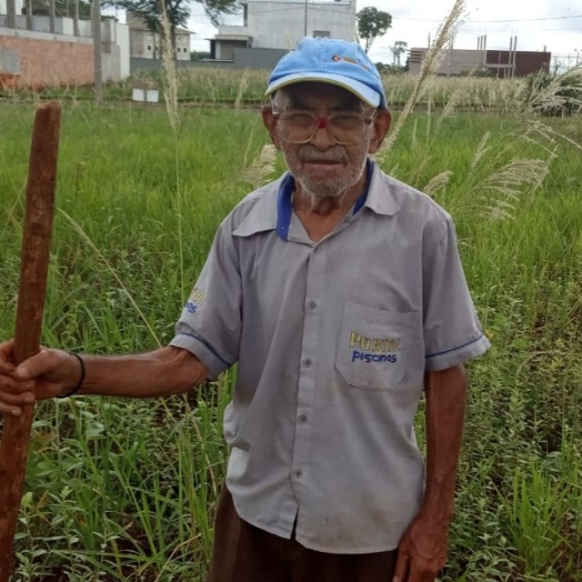 “Isso aqui é meu coração”, diz idoso de 94 anos ao trabalhar carpindo lote; assista