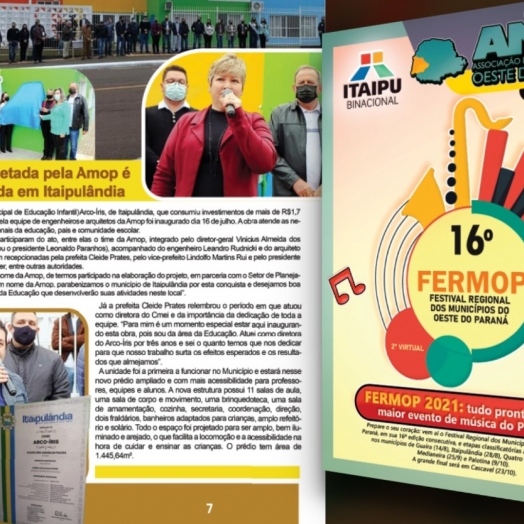 Itaipulândia é destaque na Revista da AMOP pela inauguração do CMEI Arco-Íris