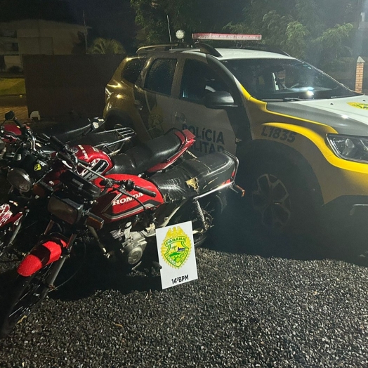 Itaipulândia: Polícia Militar apreende motocicletas e autua condutores por falta de CNH e irregularidades