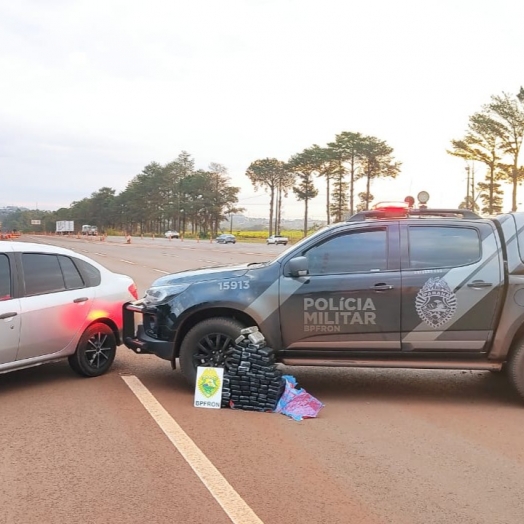 Jovem de 19 anos é detido pelo BPFRON transportando drogas em São Miguel do Iguaçu