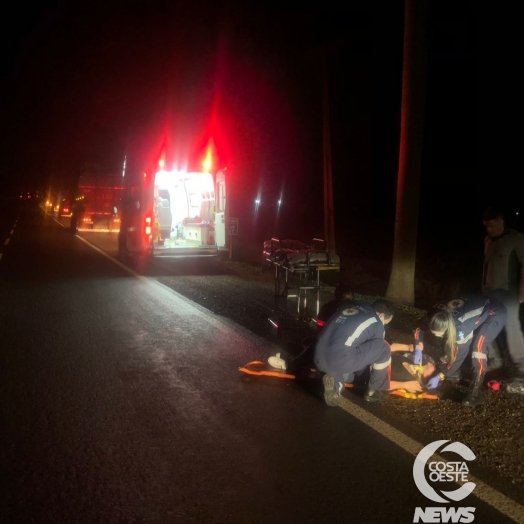Jovem é encontrada caída sobre a PR 488 em Santa Helena
