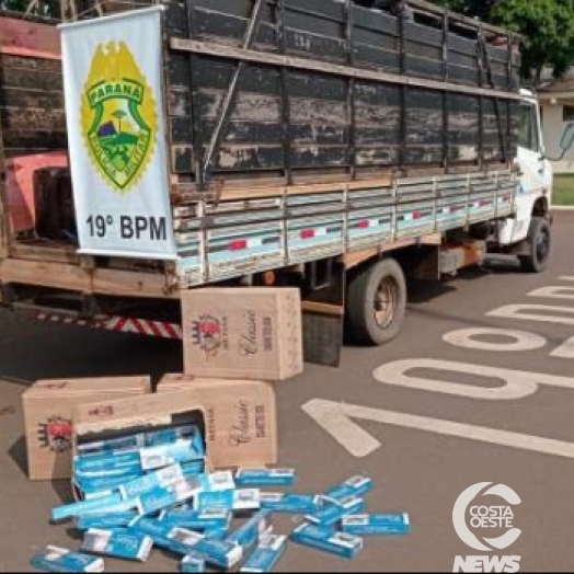 Jovem é preso com cigarros contrabandeados entre São José das Palmeiras e Ouro Verde