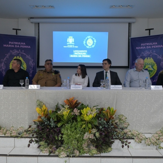 Lançamento da Patrulha Maria da Penha fortalece o combate à violência contra a mulher, em Santa Terezinha de Itaipu