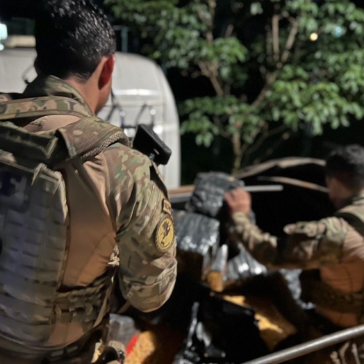 Maconha escondida em carga de  milho é apreendida pela PRF em Capitão Leônidas Marques/PR