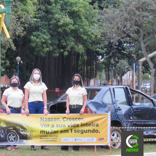 Maio Amarelo: 83ª Ciretran de Santa Helena chama a atenção da população para um trânsito mais seguro