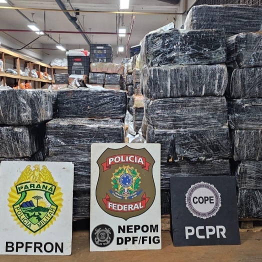 Mais de uma tonelada de droga é apreendida em Vila Celeste em Santa Helena