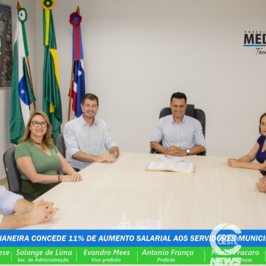 Medianeira concede 11% de aumento salarial aos servidores municipais