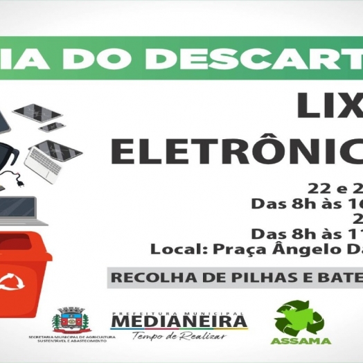 Medianeira inicia nesta quinta-feira (22) a Campanha de Descarte de Eletrônicos