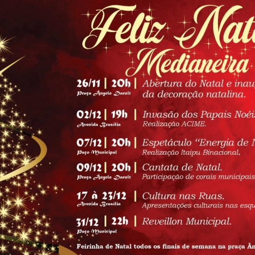 Medianeira já está entrando no clima do Natal