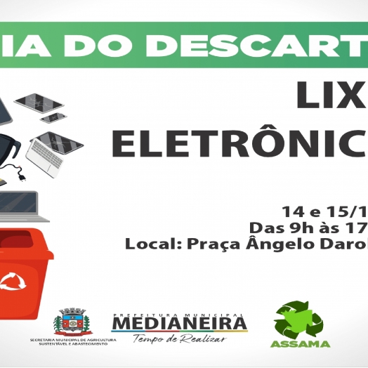 Medianeira terá Dia de Descarte de Eletrônicos em dezembro