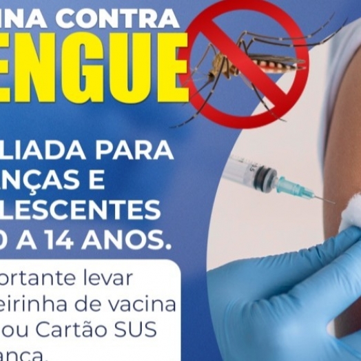 Medianeira: Vacina contra Dengue foi ampliada para crianças de 10 a 14 anos