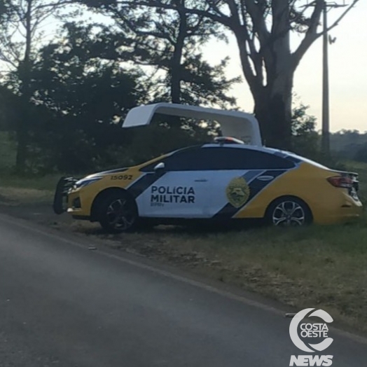 Morador de Santa Helena lança veículo em lavoura para fugir de assalto em rodovia