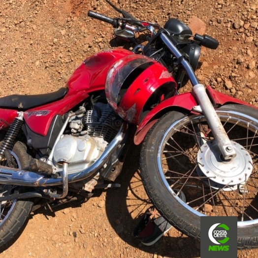 Motociclista é encaminhado para Toledo após acidente na PR 495 em Entre Rios do Oeste