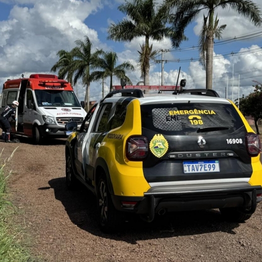 Motociclista fica gravemente ferido na PR 488 em Santa Helena