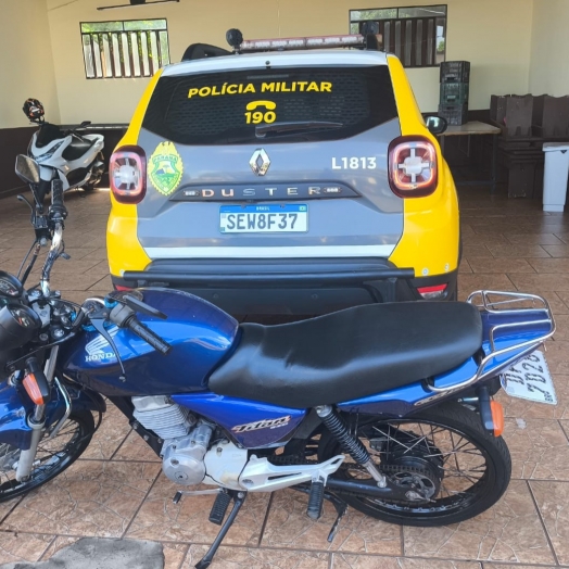 Motociclista sem habilitação é flagrado pela PM em São Miguel do Iguaçu
