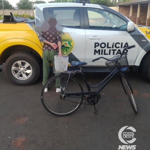 Mulher furta bicicleta e acaba presa pela Polícia Militar de Missal