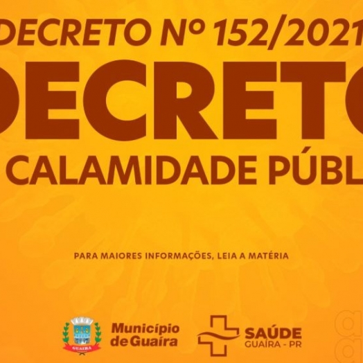 Guaíra decreta Estado de Calamidade Pública