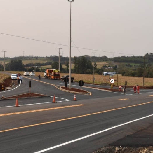 Obra no trevo da PR-497 chega à última etapa de construção