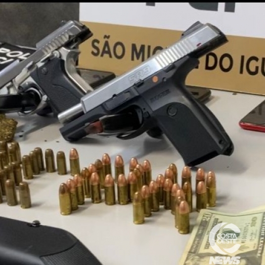 Operação conjunta cumpre mandados de busca e apreende armas, drogas e dinheiro em São Miguel e Itaipulândia