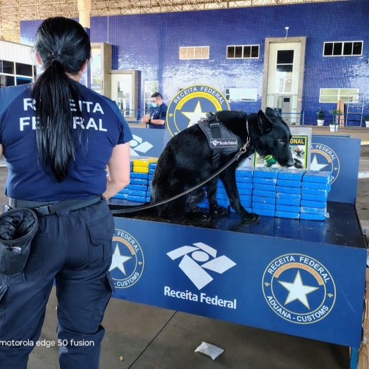 Operação conjunta entre Receita Federal e Força Nacional encontra 80 kg de cocaína na Ponte Internacional da Amizade