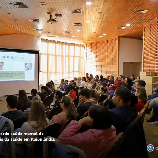 Palestra aborda saúde mental de profissionais da saúde em Itaipulândia
