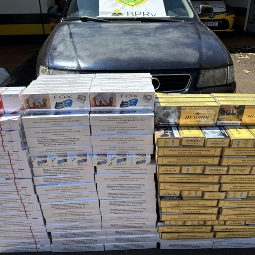 Paraguaio é preso em Santa Helena com veículo carregado com cigarros