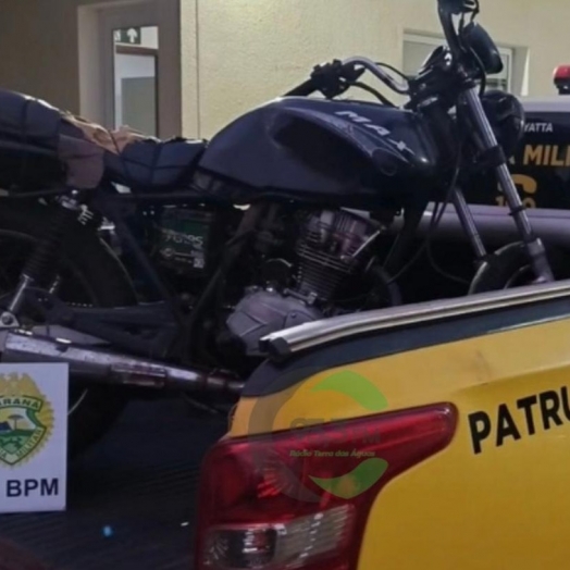 Patrulha Rural de Santa Helena apreende moto irregular e piloto sem CNH