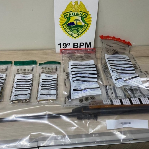 Patrulha Rural e RPA apreendem armas e munições durante ocorrência de violência doméstica em Santa Helena