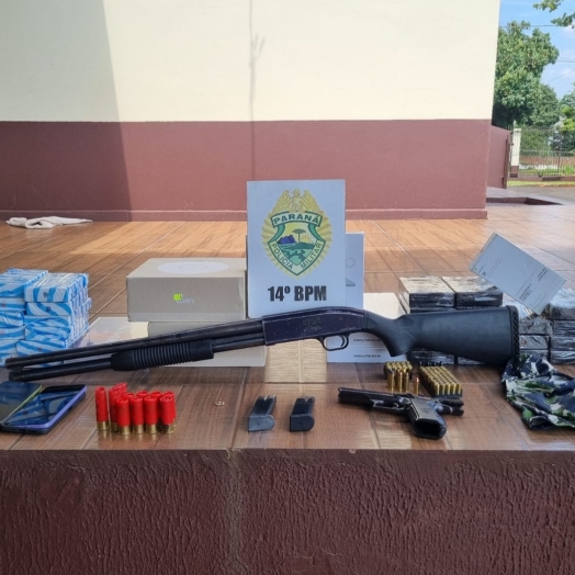 Perseguição na BR-277 termina com dois homens presos e arsenal apreendido em São Miguel do Iguaçu