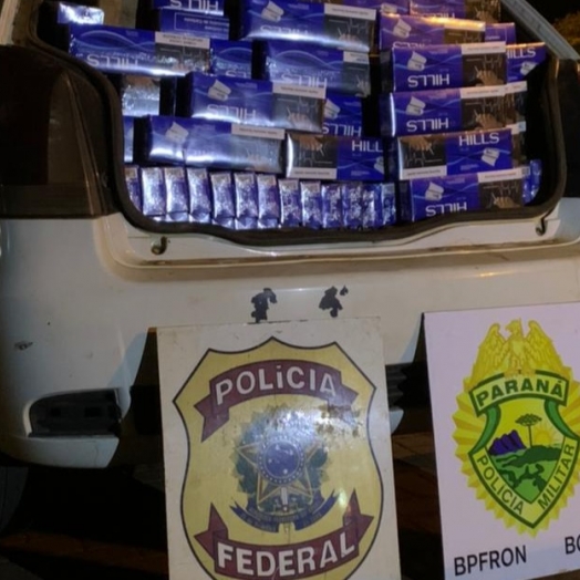 PF, BPFRON e BOPE apreendem veículo carregado com cigarros contrabandeados
