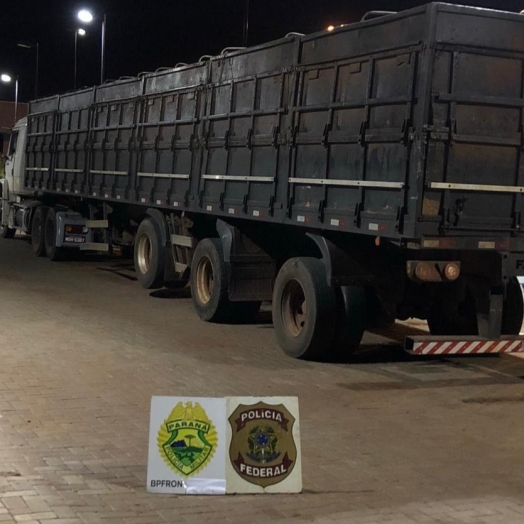 PF e BPFRON realizam nova apreensão de caminhão com carregamento de R$ 1,9 milhões