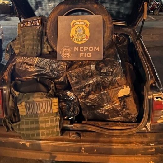 PF e Exército apreendem veículo com caixas de cigarros estrangeiros em Itaipulândia