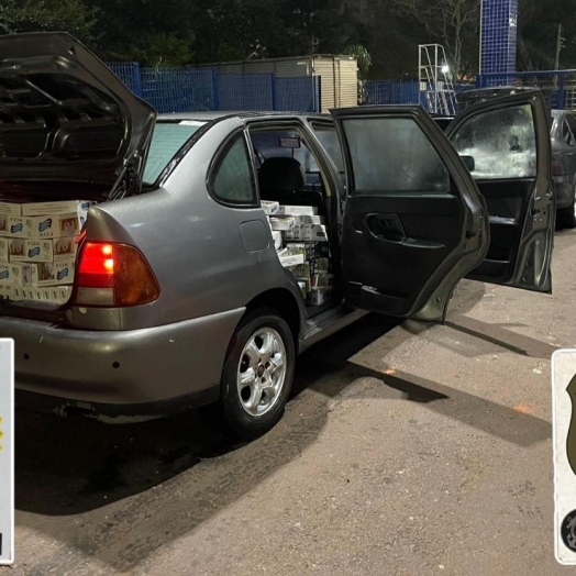 PF e PM apreendem 10 mil maços de cigarros contrabandeados em Foz do Iguaçu
