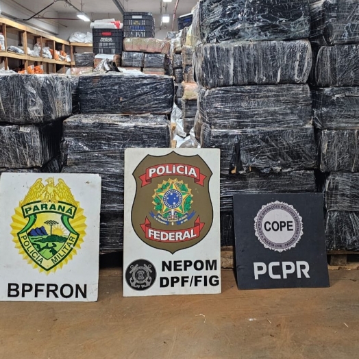PF, PC e PM apreendem 1,3 tonelada de maconha em Santa Helena/PR
