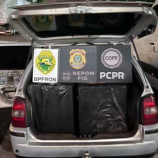 PF, PM E PC apreendem dois veículos com cigarros contrabandeados em Itaipulândia