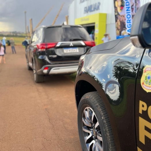 PF realiza segurança do ministro do desenvolvimento agrário em visita ao Show Rural