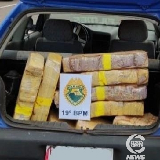 PM apreende 100 kg de maconha em Ouro Verde do Oeste após denúncia