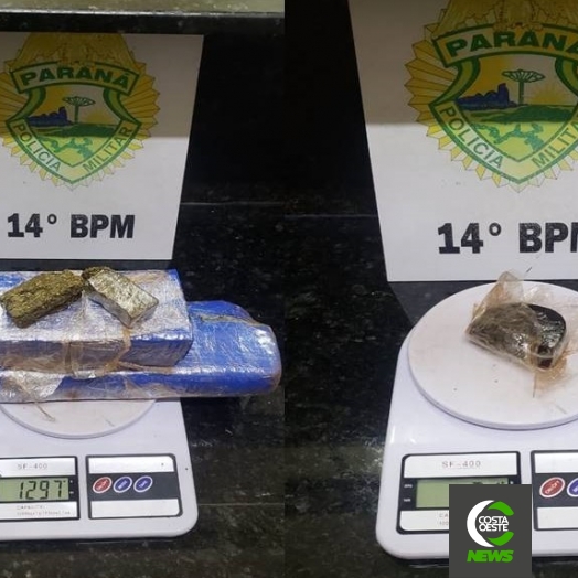 Polícia Militar apreende drogas  no Bairro Belo Horizonte em Medianeira