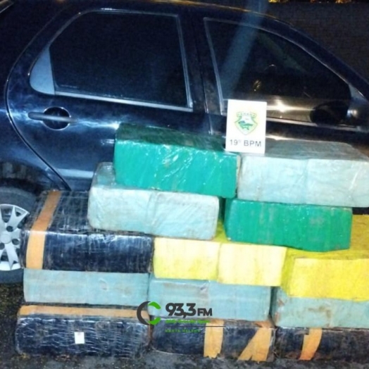 PM de Diamante D’Oeste prende motorista transportando 500 kg de maconha