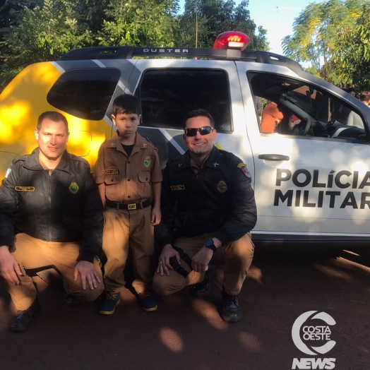 PM de Itaipulândia realiza surpresa para fã-mirim em seu aniversário
